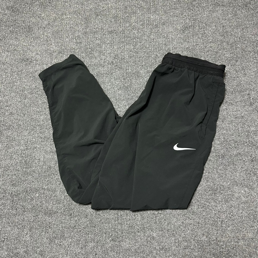 Nike Black Track Pants with White Swoosh